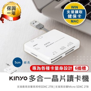 【KINYO 多合一晶片讀卡機 KCR-6253】金融卡讀卡機 SD卡 健保卡 記憶卡讀卡機 自然人憑證 網路報稅