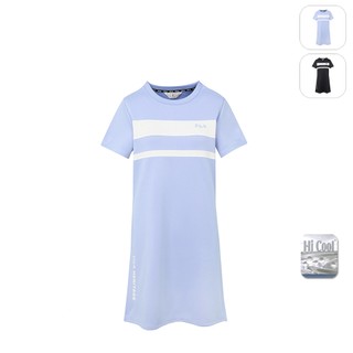 【FILA】女性 短袖 吸濕排汗長洋裝-紫色 5DRY-5472-PL