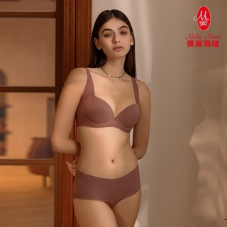 【曼黛瑪璉】超彈力 中腰平口無痕內褲 M-XL(絲絨粉)