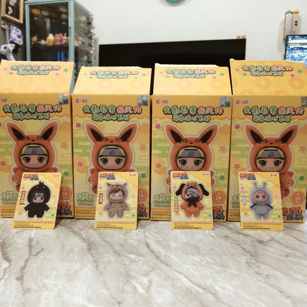 全新正版 確認款TOP TOY 火影忍者 萌獸派對 可挑款 隱藏 搪膠毛茸 盲盒 剩 卡卡西 春野櫻 無我愛羅/宇智波鼬