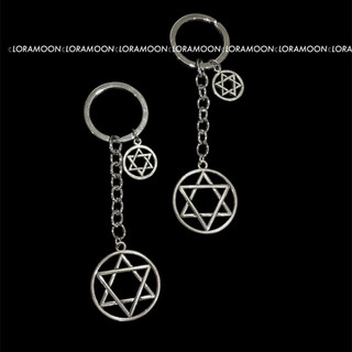 DAVID STAR六芒星吊飾 後照鏡掛飾 包包墜飾 暗黑搖滾女巫飾品