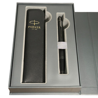 PARKER 派克 IM系列理性黑原子筆 真皮筆套禮盒