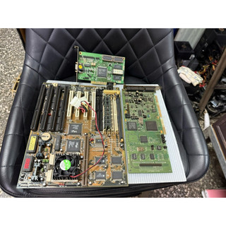 Socket 7 帶4個ISA糟+CPU+記憶體+顯示卡+音效卡 二手良品$4599