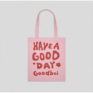 GOODBAI Have a good day薄款簡易收疊印花帆布包托特包