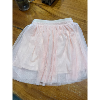 二手Uniqlo粉橘蕾絲紗裙110cm 賣場未滿百不出貨