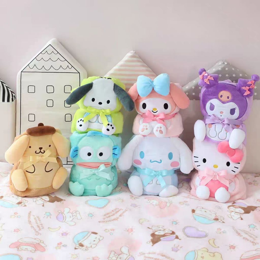 現貨 迪士尼 三麗鷗 卡通珊瑚絨午睡毯 小毯子 珊瑚絨草莓熊 美樂地 酷企鵝 庫洛米 大耳狗 星之卡比 史迪奇 帕恰狗