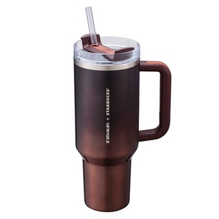 [星巴克] STANLEY可可棕40OZ不鏽鋼把手TOGO冷水杯 原價1800