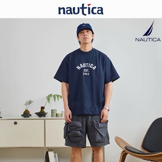 多色可選 Nautica JP 長谷川 EST.1983 貼布logo 重磅短袖 短T 情侶Tee 男女同款 日線T恤