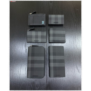 77精品服飾店 ⚜️BURBERRY 炭黑格紋 短夾 長夾 零錢包 卡包