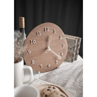 韓國Banana Studio 樹葉無噪音掛鐘 10x10 超靜音 客廳時鐘 臥室時鐘 掛鐘 木質時鐘 靜音時鐘 韓國