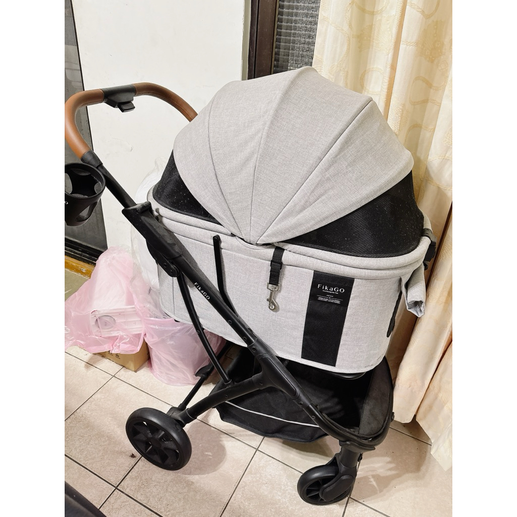「二手近全新」 FikaGo AGILE 秒折疊寵物推車-灰色 請先聊聊