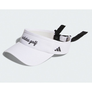 Adidas Ribbon Visor 女 可拆式緞帶 中空帽 遮陽帽-白色 #JN9773