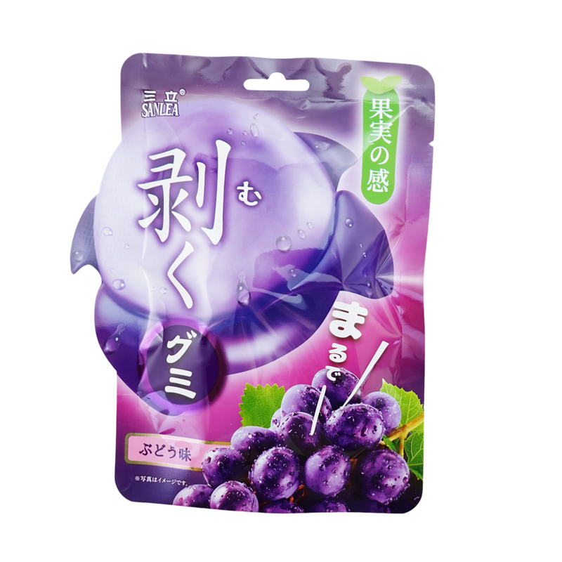 【三立】剝皮軟糖-葡萄味 1袋/3袋 Q彈軟糖 水果軟糖 葡萄果汁糖 軟糖零食 水果QQ糖 (馬來西亞糖果)