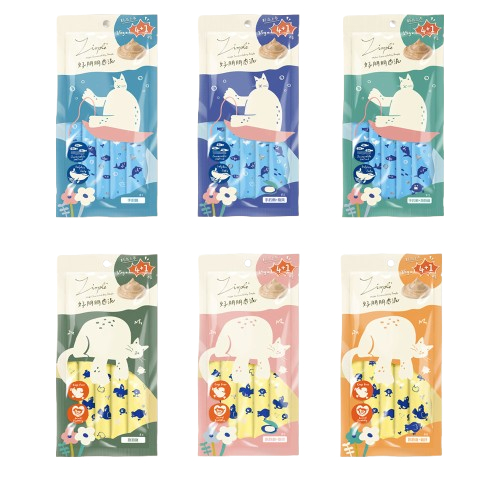 Zimple 好朋朋肉泥 貓零食/貓肉泥 15g*5入 手釣鮪/跑跑雞