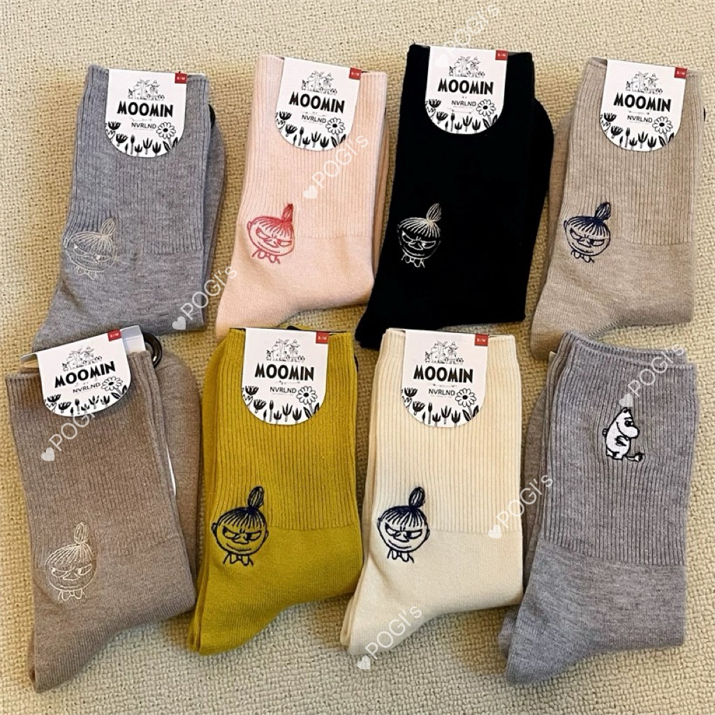 現貨‼️ 日系襪 姆明 moomin 姆明襪 刺繡襪子 中筒襪 小不點 小不點襪 襪子 日本襪子 姆明襪子