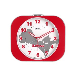 SEIKO 精工 / ULTRAMAN聯名 超人力霸王 奧特曼 靜音鬧鐘-白x紅灰色 ＃QHE913R/SK048