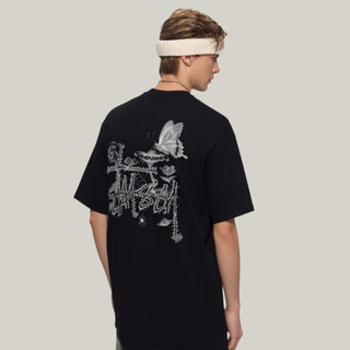 多色可選 Stussy 25SS In Bloom Tee 蝴蝶花 荊棘logo 美式復古短T 圓領T恤 男女同款 短袖