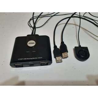 (故障) ATEN 宏正2 x 4 USB 2.0 週邊分享切換器US224 當報廢賣
