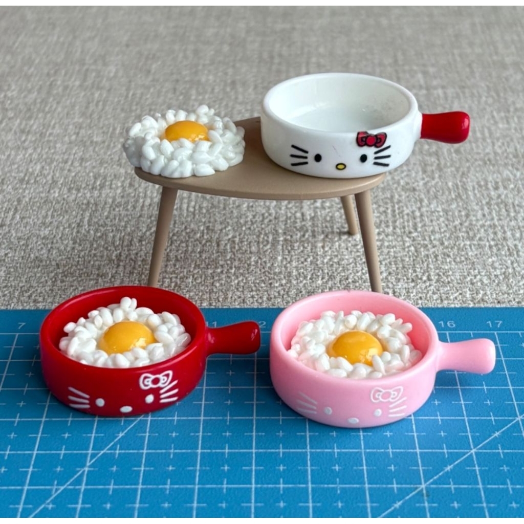 仿真食玩樹脂配件。小貓平底鍋微縮仿真食玩 奶油膠。 樹脂配件 手作材料