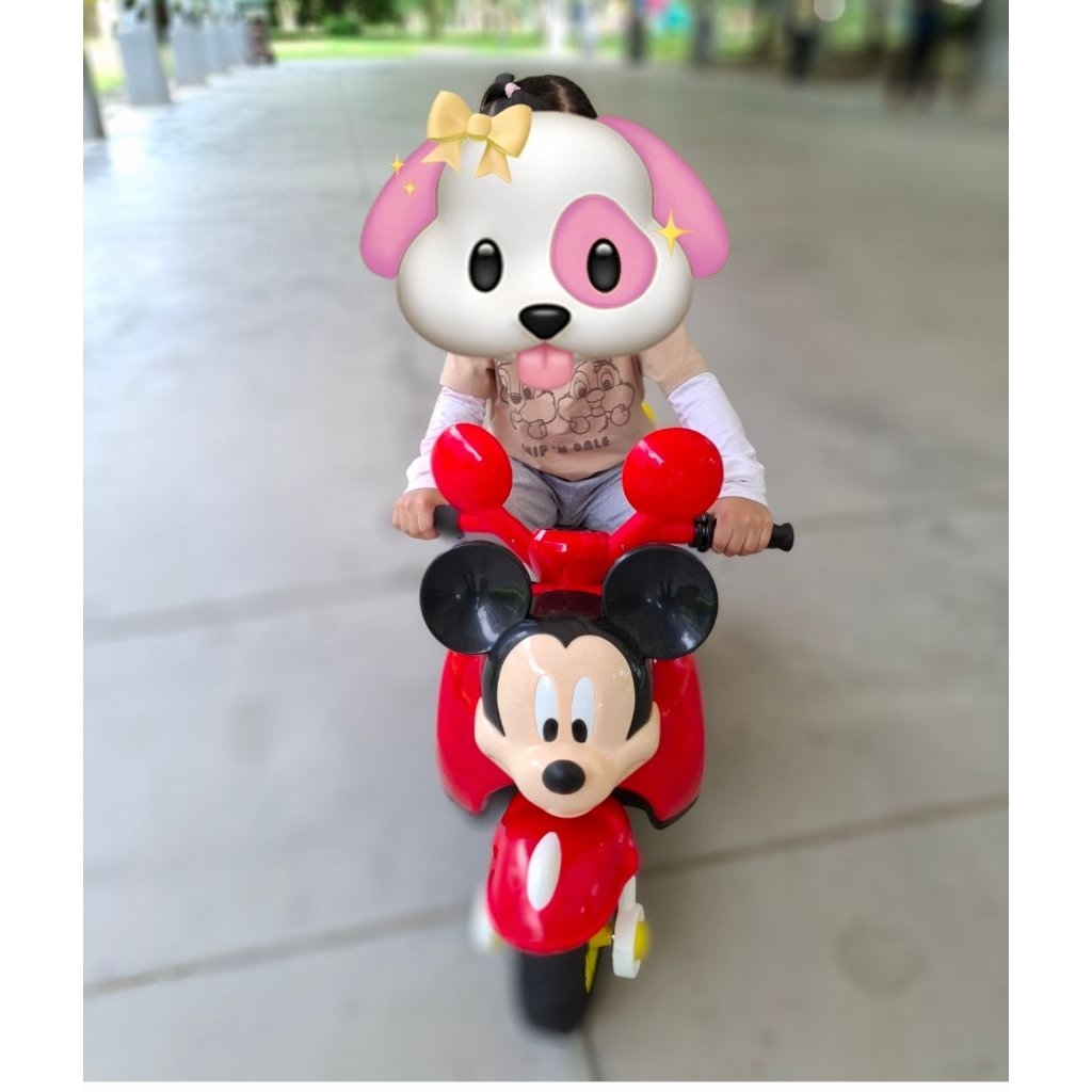 剩米妮電動車，二手QPlay NOVA Rubber三輪車 迪士尼系列 兒童多功能手推車（ㄧ台米奇電動車）剩米妮電動車
