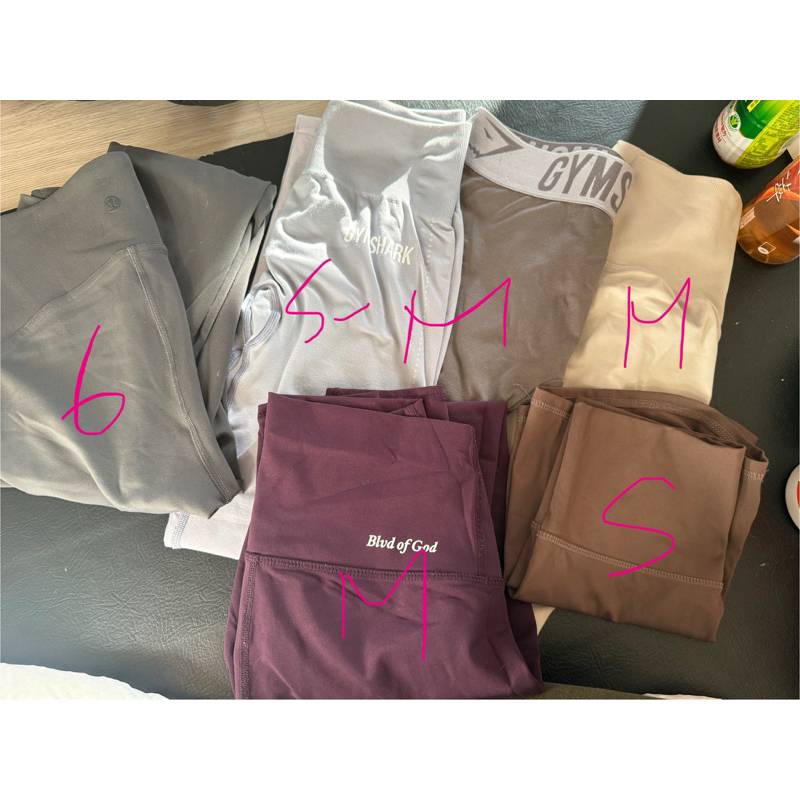 Lululemon 6號二手九成新太大/blvd of god m號9成新/gym shark s號 二手
