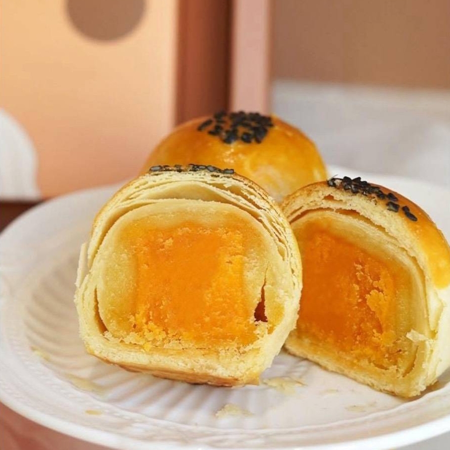 【采棠肴】-綠豆蛋黃酥8入/12入 中秋月餅 伴手禮 中秋禮盒