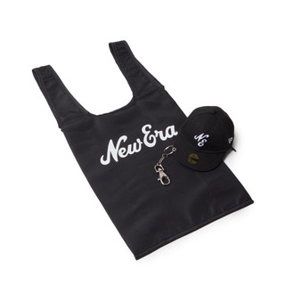 NEW ERA 日版CAP KEYHR NELOGO 環保購物袋 黑底/白字