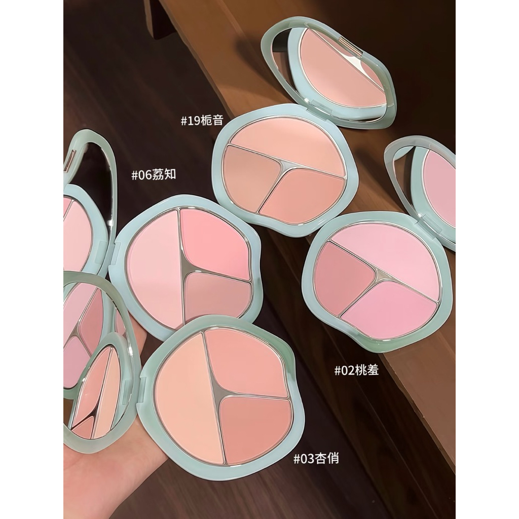 ✨新品現貨✨彩棠TIMAGE三色腮紅盤高光修容膨脹收縮色胭脂