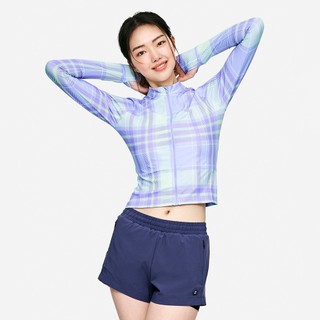 ((海洋芒果))BRREL 格紋短版拉鍊上衣(共2色)