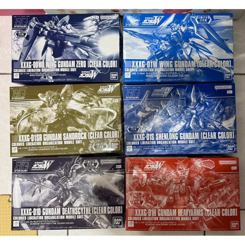 現貨 萬代 HG 1/144 飛翼鋼彈 飛翼鋼彈零式 死神鋼彈 重武裝鋼彈 沙漠鋼彈 神龍鋼彈 鋼彈W 展場限定 彩透版