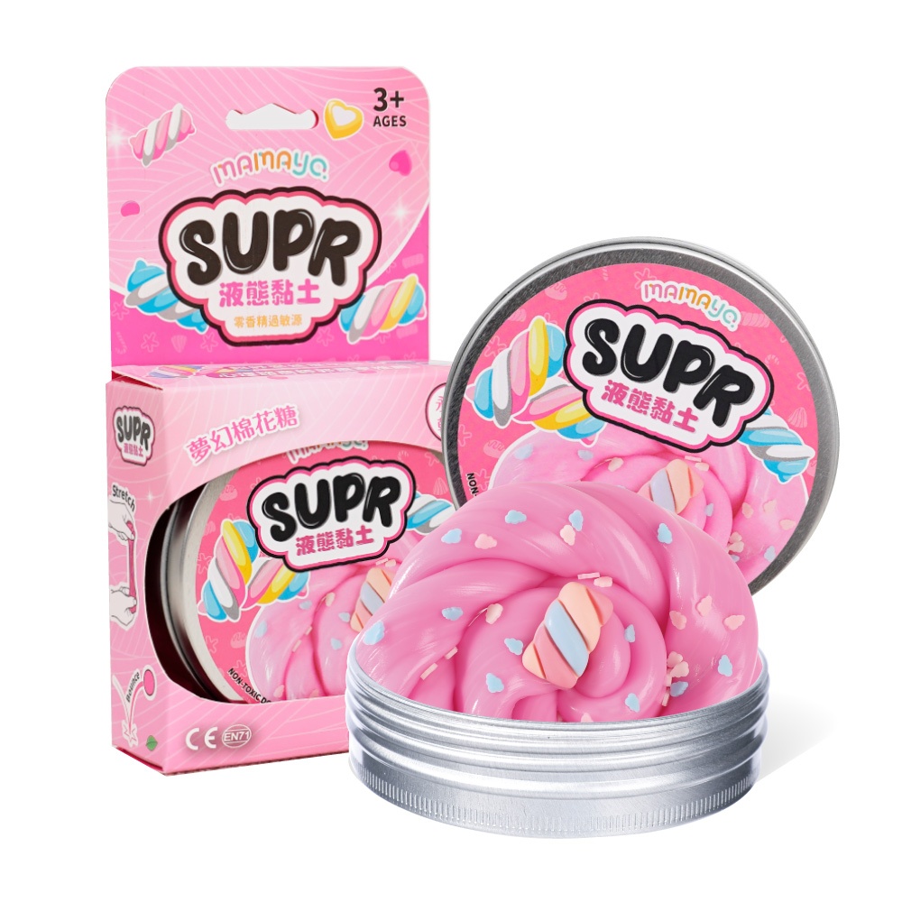 【mamayo】液態黏土奇幻系列-夢幻棉花糖(紓壓玩具/史萊姆/黏土玩具/兒童黏土/安全無毒)