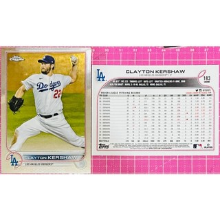 Clayton Kershaw 金屬卡 MLB 2022 Topps Chrome #183 大聯盟 道奇隊 棒球卡
