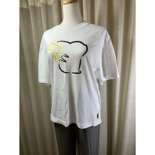 uniqlo 女 白色 POKEMON 圓領 短袖 T恤 #S~M