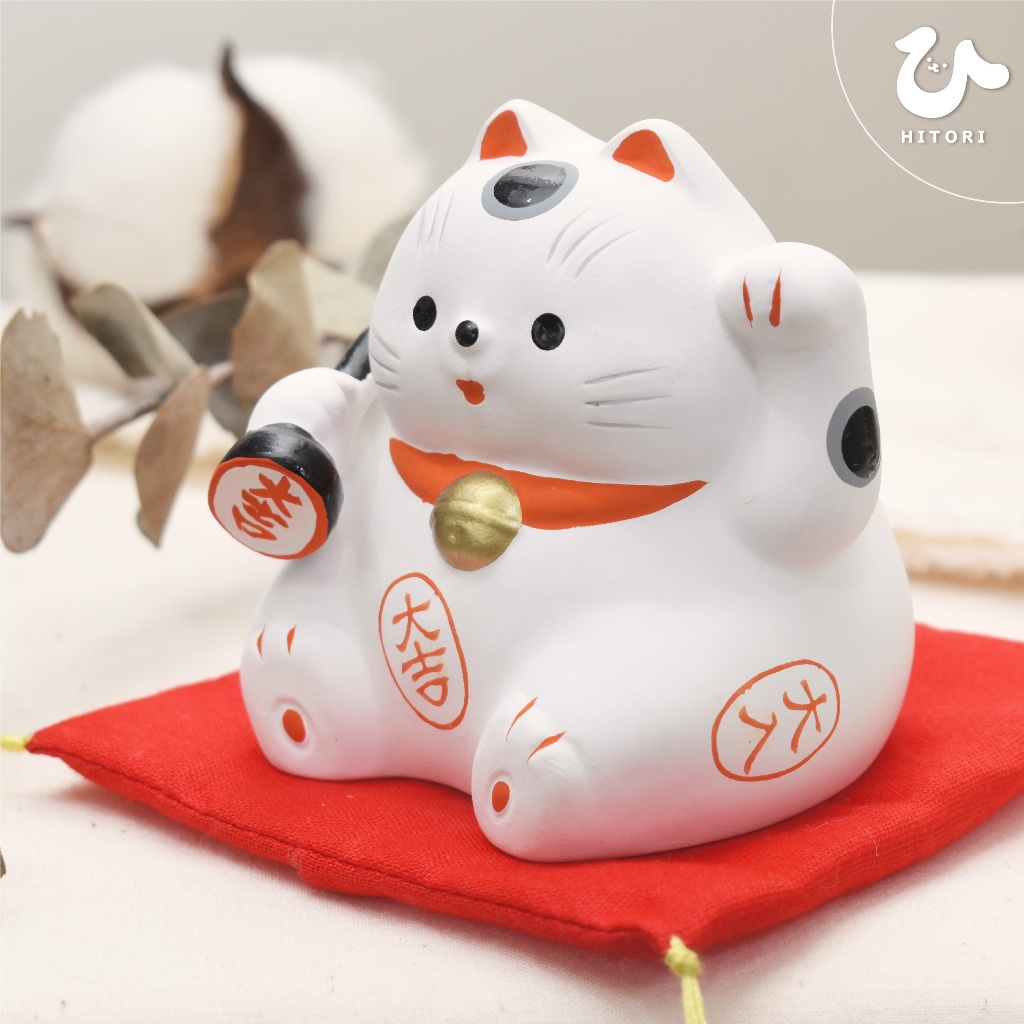 【太鼓判貓咪】日本 貓咪 擺飾 胖貓 貓咪擺飾 陶瓷貓咪 陶瓷工藝 居家擺飾 招財擺飾 招財貓 吉祥物 日本擺飾 陶瓷