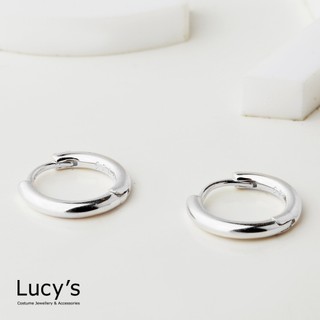 Lucy's 925純銀 簡約素圈 易扣耳環 (94151)