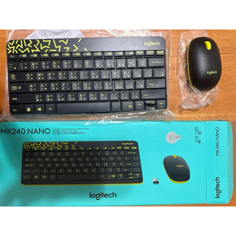 Logitech 羅技 【 MK240 NANO 無線 鍵盤滑鼠組 】,缺M212滑鼠usb接收器