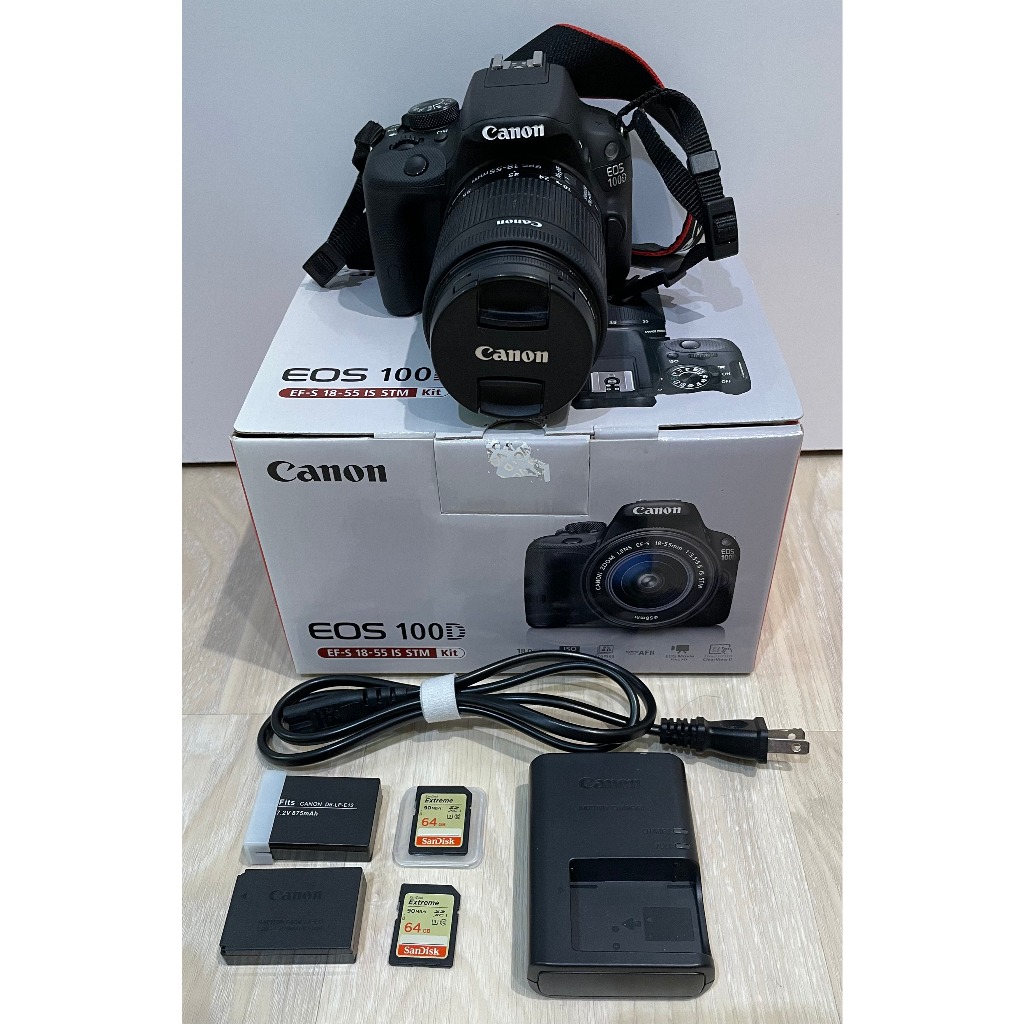 【二手】Canon EOS 100D 標準鏡組(18-55mm) 最輕巧 單眼相機 新手入門推薦
