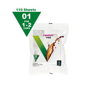 其裡商行 HARIO V60濾紙 漂白濾紙 #01 #02 *110入*10包 日本正貨
