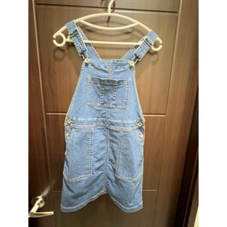 二手 降價 九成新 UNIQLO女童 牛在吊帶裙 140公分 Uniqlo