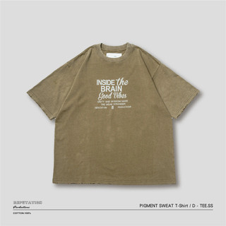 REPUTATION PRODUCTIONS D - TEE.SS - 仿舊洗水印花TEE / 棕