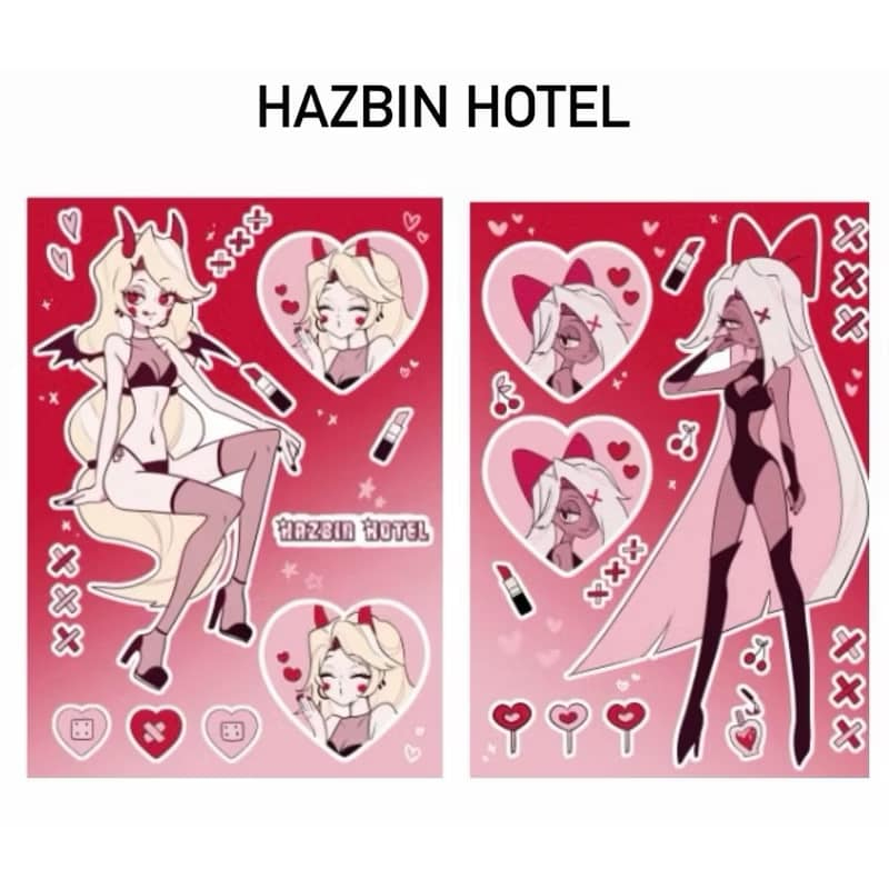HAZBIN HOTEL 地獄旅館〈刀模貼紙組〉by 蜜子 非公式同人周邊  vaggie x charlie