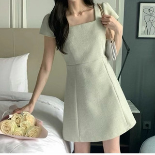 🇰🇷Chloe C. 韓國東大門服飾🇰🇷 正韓方領小公主袖短洋裝