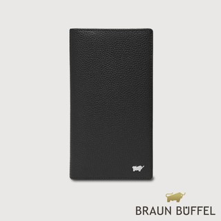 【BRAUN BUFFEL】諾瓦-A 18卡兩折長夾-黑色(德國小金牛台灣總代理)/BF564-631-BK