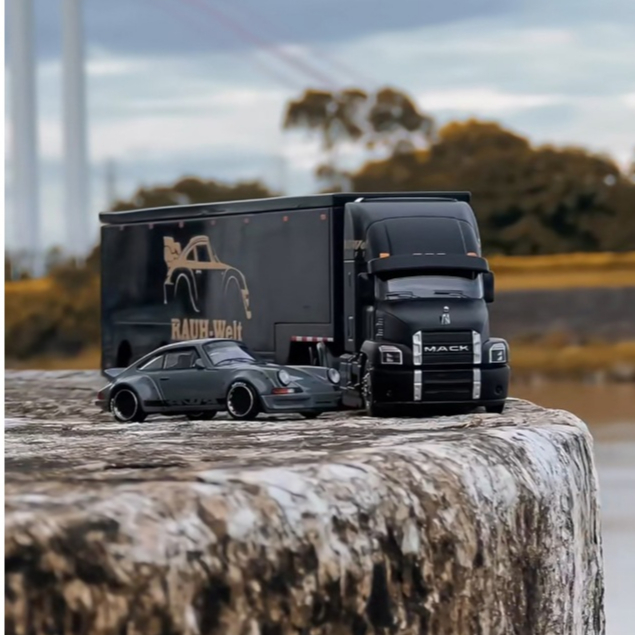 1:64 RWB Mack Anthem 貨櫃車 運輸拖車 麥克貨車 美式學長大卡車 LONESTAR 重型拖車
