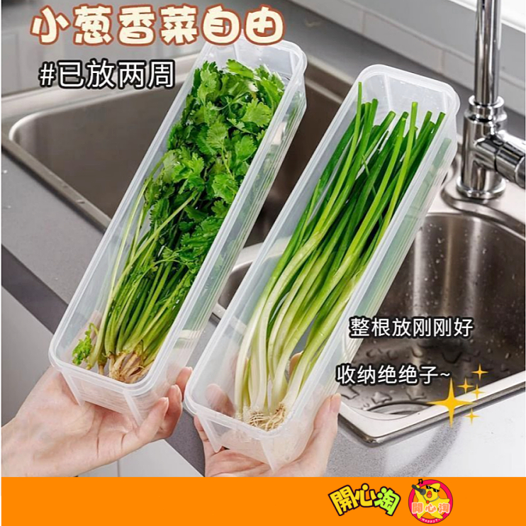 長方形保鮮盒 香菜小蔥 收納盒 香草整根收納 冰箱保鮮盒 保鮮神器 面條雞蛋 備菜保鮮 密封