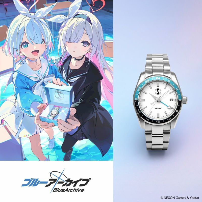 ☆松鼠家族日本代購☆日版 蔚藍檔案 Blue Archive 角色原創手錶 機械式手錶 阿羅娜＆普拉娜 聯名款 預購