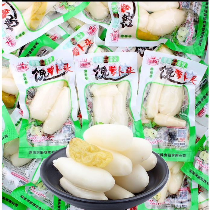 湘滿天饞蘿蔔頭泡椒山椒酸辣脆爽口整只蘿蔔條下飯泡菜解饞小零食
