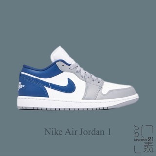NIKE AIR JORDAN 1 LOW ''CEMENT BLUE'' 低筒灰白藍勾 DC0774-042