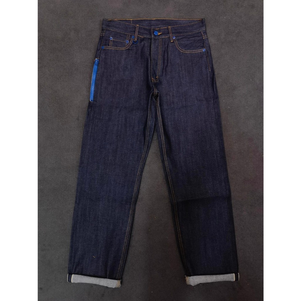 Fenom藤原浩風格藍閃電赤耳丹寧原牛直筒寬鬆14oz重磅厚料原漿牛(非Levis/Lee/EDWIN/DIESEL)