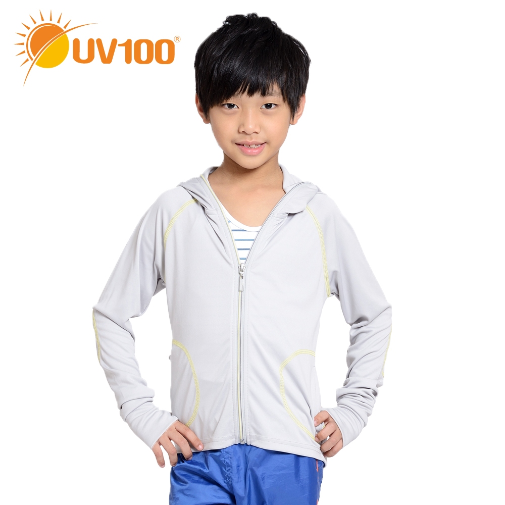 【UV100】防曬 抗UV-口罩連帽休閒外套-童(AA13090)